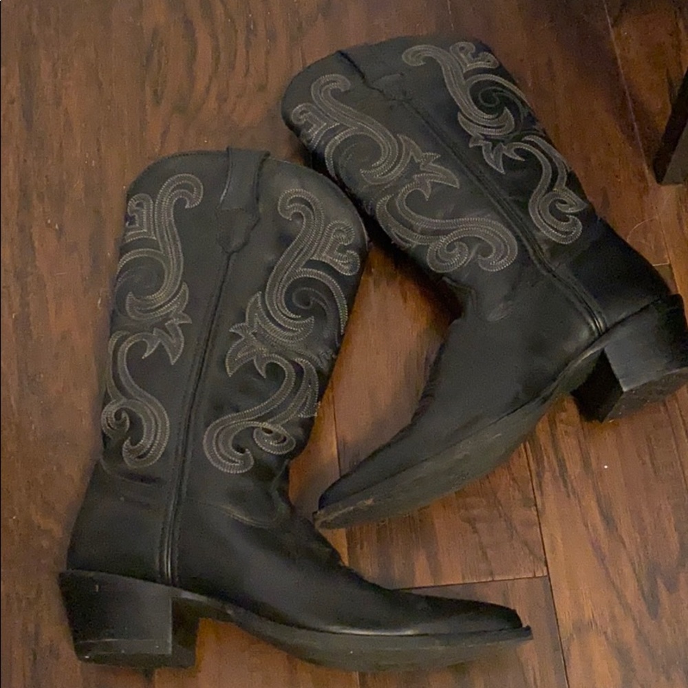 Durango Cowboy Boots Black Size 8